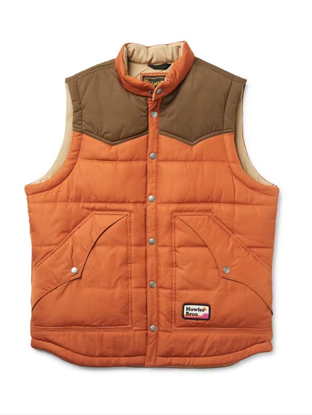 Howler Brothers Rounder Puffer Vest Cinnamon Teak Western Americana Gorpcore